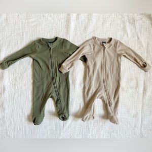 Old Navy Baby Sleep & Play 2-Way-Zip Footed One-Piece Pajamas (2-Pack)